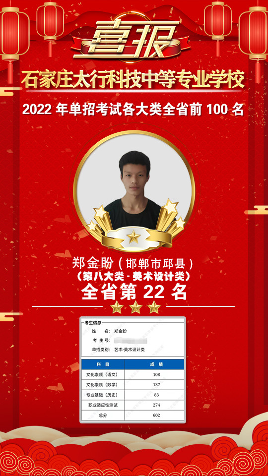 2022年太行科技中等專業(yè)學(xué)校單招考試再傳捷報！