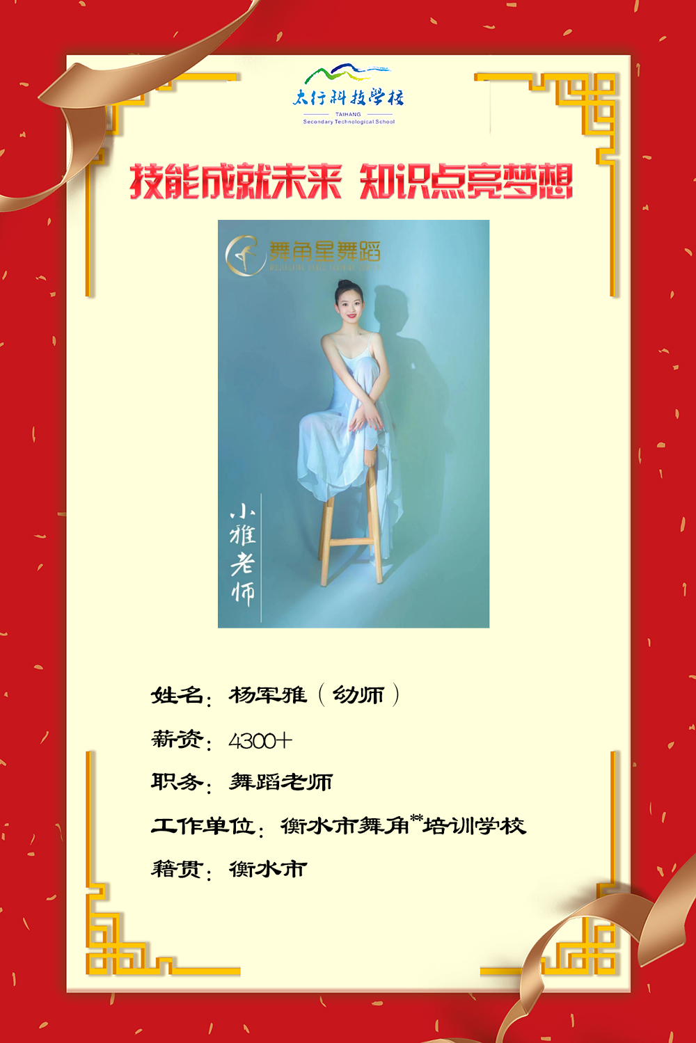 乘風(fēng)破浪，披荊斬棘丨石家莊太行科技中等專業(yè)學(xué)?！熬蜆I(yè)之星”名單公布！