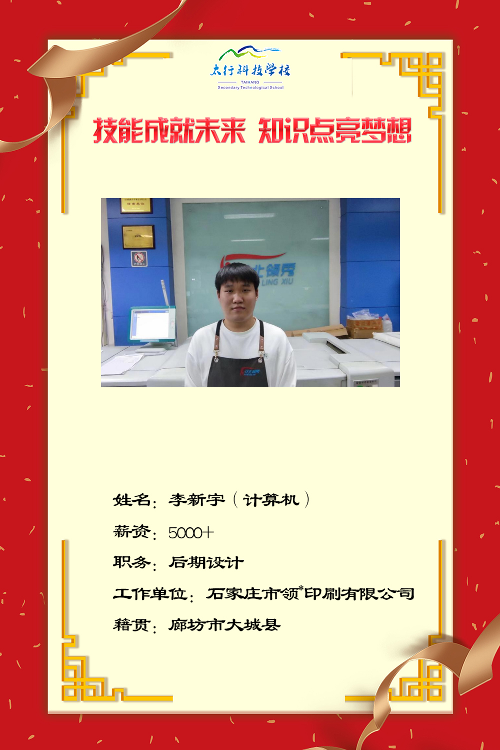 乘風(fēng)破浪，披荊斬棘丨石家莊太行科技中等專業(yè)學(xué)?！熬蜆I(yè)之星”名單公布！