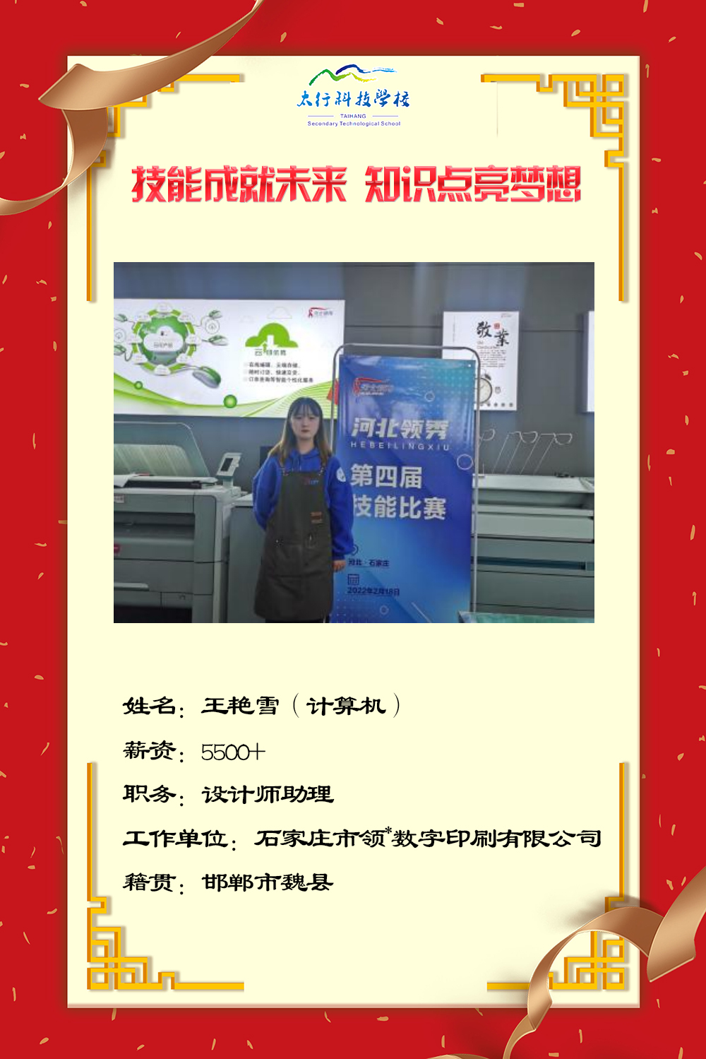 乘風(fēng)破浪，披荊斬棘丨石家莊太行科技中等專業(yè)學(xué)?！熬蜆I(yè)之星”名單公布！