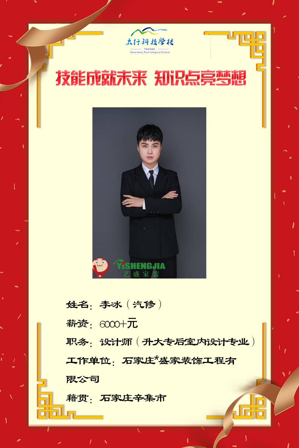 乘風(fēng)破浪，披荊斬棘丨石家莊太行科技中等專業(yè)學(xué)?！熬蜆I(yè)之星”名單公布！
