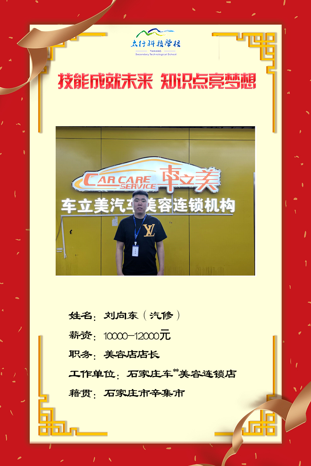 乘風(fēng)破浪，披荊斬棘丨石家莊太行科技中等專業(yè)學(xué)?！熬蜆I(yè)之星”名單公布！
