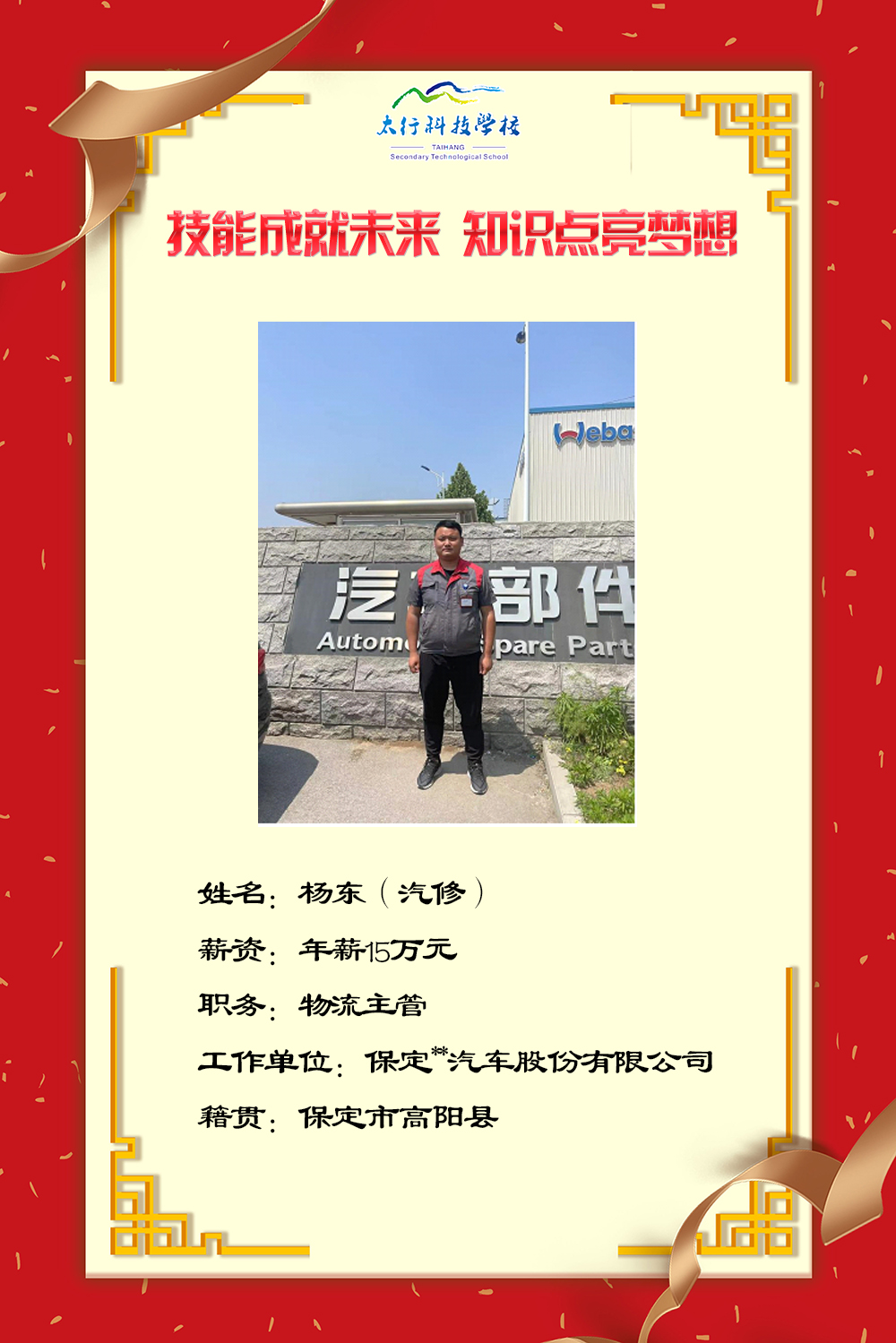 乘風(fēng)破浪，披荊斬棘丨石家莊太行科技中等專業(yè)學(xué)校“就業(yè)之星”名單公布！