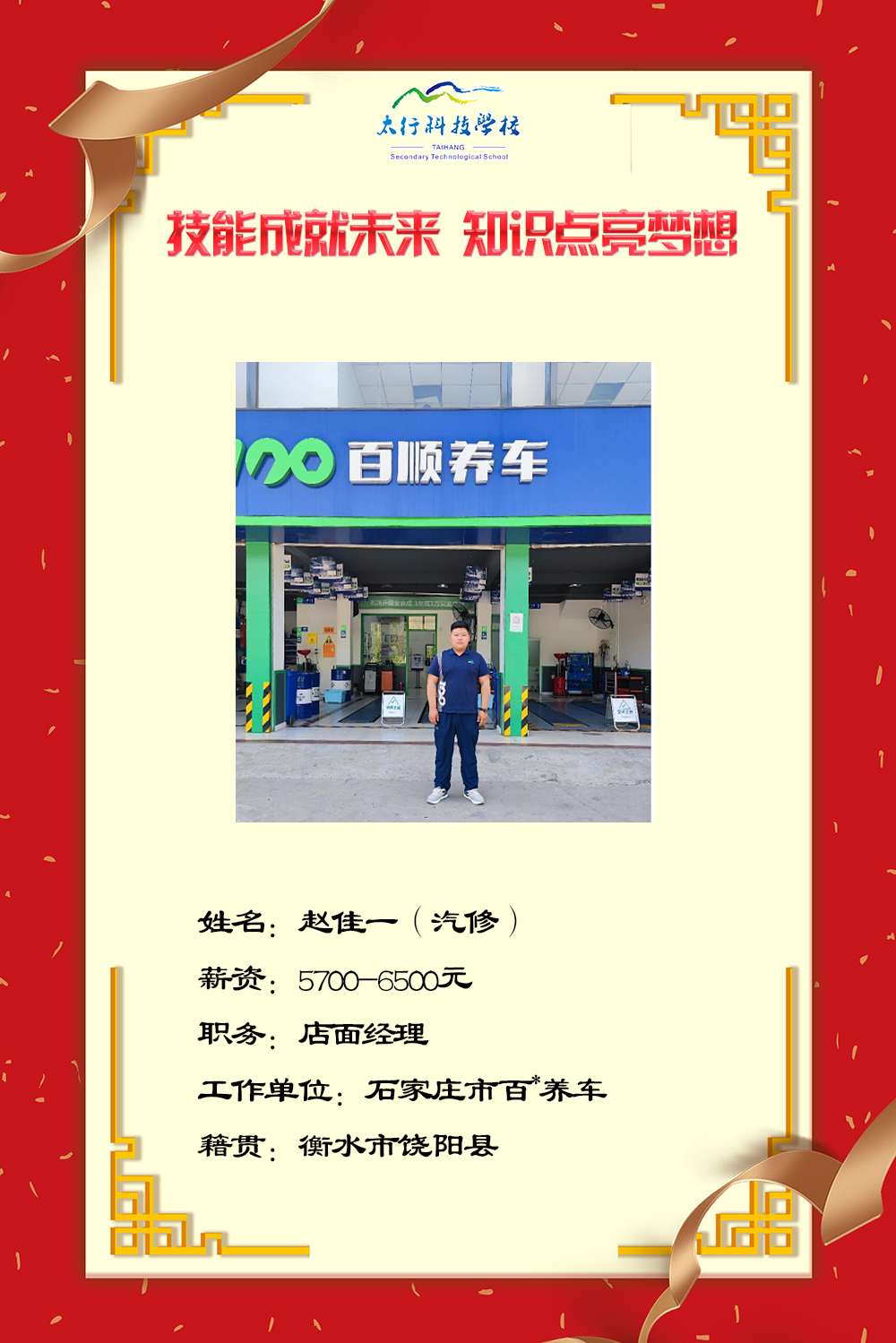 乘風(fēng)破浪，披荊斬棘丨石家莊太行科技中等專業(yè)學(xué)?！熬蜆I(yè)之星”名單公布！